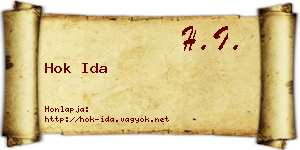 Hok Ida névjegykártya